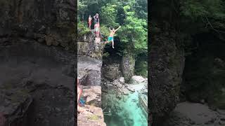 Cliff jumping in Soča river Brjeka 🔥🔥 [upl. by Akinert]