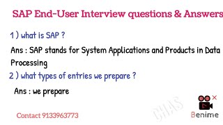 SAP End user interview questions and answers Record to Report interview questions and answers [upl. by Waltner]