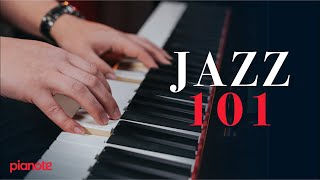 Jazz Piano 101 Beginner Piano Lesson [upl. by Nnyllatsyrc]