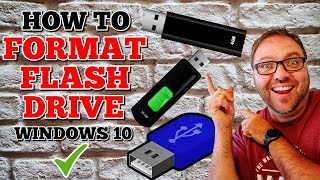 How to Format a Flash Drive Windows 10  USB Thumb Drive  FAT32 [upl. by Diba375]