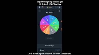 Spin The Wheels And Earn TON And USDT For Free  TON Earning Telegram Bot [upl. by Carie]