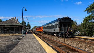 Superdome Caritas and Stanford PVs all bring up the rear of Amtrak 7 at Deerfield [upl. by Perren659]