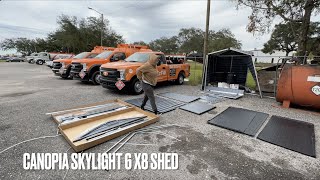 HOW TO ASSEMBLE  CANOPIA SKYLIGHT 6X8 SHED [upl. by Anadal]