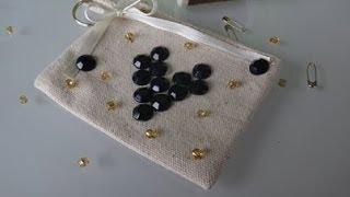 tuto personnaliser un porte monnaie  pochette coeur [upl. by Notnel]