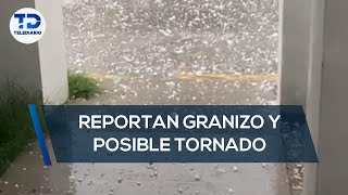 Cae granizo del tamaño de pelotas de golf y alertan por tornados en Coahuila [upl. by Irahk]