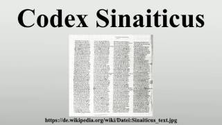 Codex Sinaiticus [upl. by Hacker110]