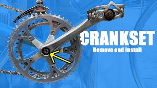 Bike Crank Removal and Installation  Three Piece Crankset [upl. by Atiuqad]