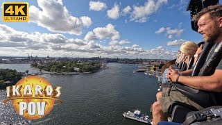 Ikaros POV 4K 60FPS Grona Lund Intamin Skyjump Drop Tower  NonCopyright [upl. by Stauder919]