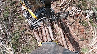 PONSSE BUFFALO KING moving logs in Northern New Brunswick [upl. by Ysnat]