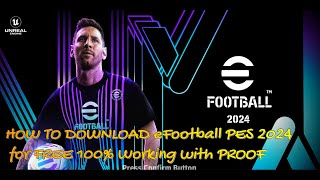 HOW TO DOWNLOAD PES eFootball 2024 for PC Free Fast and Easy Guide [upl. by Seek]