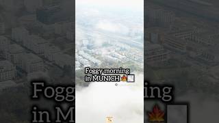 Foggy morning in Munich dronevideo [upl. by Aronoel]