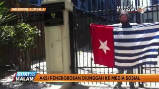 Dua Pria Ini Terobos Kedubes Indonesia Kibarkan Bendera Papua [upl. by Anirod572]