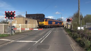 Rare freight workings at Coopies Lane level crossing [upl. by Eilatan]