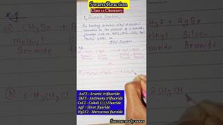 Swarts Reaction  swarts reaction class 12  Class 12 chemistry name reactions neet2024 chemistry [upl. by Berkman508]