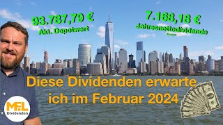 Diese Dividenden erwarte ich im Februar Aktiendepot quotNo risk no funquot [upl. by Anurag]