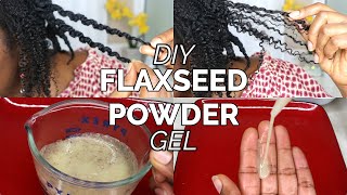 How to make FLAXSEED GEL with FLAXSEED POWDER  Natural Hair  DiscoveringNatural [upl. by Nirehs]