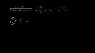 Multiplicando e dividindo números escritos como notação científica [upl. by Hotze]