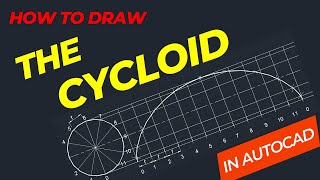 How to draw the Cycloid in AutoCAD path traced out by circle rolling on flat surface [upl. by Larrisa]