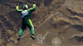 Luke Aikins No Parachute 25000 Feet Airplane Jump Complete Video [upl. by Anawak]