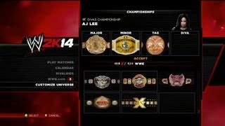 WWE 2K14 Universe Mode Walkthrough With New Features Rivalry Manager NXT Championship amp More [upl. by Yorled]