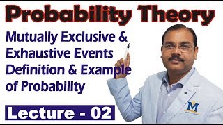 Probability Theory Mutually Exclusive and Exhaustive Events Definition of Probability in Hindi [upl. by Aihpos]