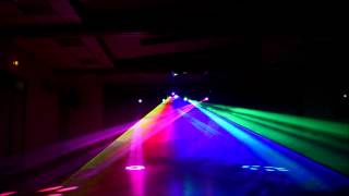 Show lumineux Laser multicouleur et Lyres beam 7r [upl. by Eizzo416]