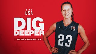 Team USA volleyball Olympic gold medalist Kelsey Robinson Cook digs deeper [upl. by Strohbehn631]