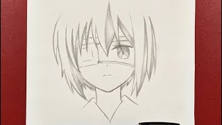 How to draw cute anime girl easy stepbystep [upl. by Bendicty]