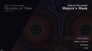 Legend of Zelda Majoras Mask PC Native port 60fps recompile Options  Cutscenes  Gameplay [upl. by Wyly]