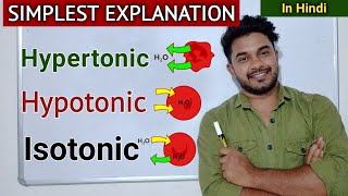 Hypertonic Hypotonic amp Isotonic Solutions in hindi  Tonicity  neet biology  chalktalk [upl. by Ransome]