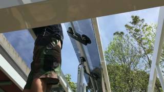 CA400 glass awning installation [upl. by Seiter]