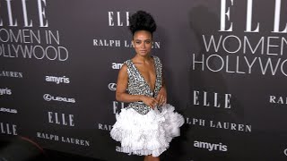 Lauren Ridloff quotELLEs 2022 Women in Hollywood Celebrationquot Black Carpet [upl. by Etteiluj]