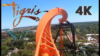 Tigris POV On Ride  Busch Gardens Tampa  Front amp Backwards [upl. by Etnuad]