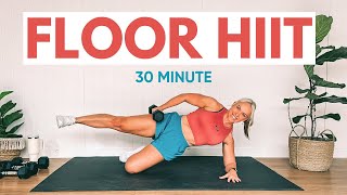 30 MIN Full Body Floor Workout with Weights [upl. by Pauli]