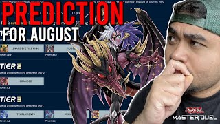 PREDICTION BANLIST for the Month of AUGUST [upl. by Ahker]