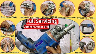 26mm hammer drill full service change damping set hammering problem solve and complete repair [upl. by Nhaj]