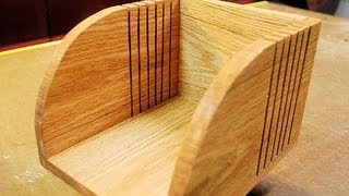 How to Make a Bagel  Bread Slicer Cutting Box woodloggercom [upl. by Adnylam]