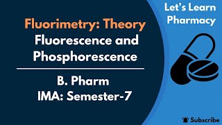 The Theory of Fluorimetry Flourescence and Phosphorescence  Jablonski Diagram  BPharm  IMASem7 [upl. by Bat]