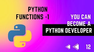 14 Functions in python with Example 1 Python Tutorial Series  in Tamil  EMC Academy [upl. by Sirob]