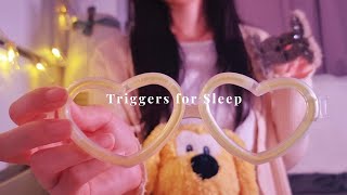 ASMR Relaxing Triggers for Sleep 🌽 eye exam drawing on your face plucking etc [upl. by Aholla879]