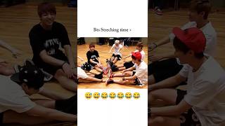 BTS streching time😅bts funnyshorts jk btsshorts [upl. by Aikcin]