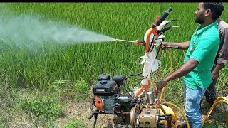 Power weeder attachment HTP sprayer demo karimnagar 9848190068 [upl. by Graniela]