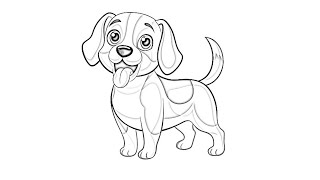 quotKquot Letter Draw beautiful Dog 🐕🐶 Dog Drawing Easy step Dog Drawing Easy step by Step How to draw dog [upl. by Dobrinsky]