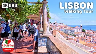 🇵🇹 4K WALK Alfama Lisbon Portugal Walking Tour 2023  With Captions [upl. by Armahs]