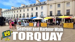 TORQUAY Devon England 2021  Seafront and Harbour Walking Tour 4K [upl. by Oalsinatse]