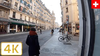 Rue des EauxVives in Geneva Switzerland  Spring 2021【4K】Canton de Genève Suisse [upl. by Sadowski]