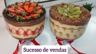 COMO PREPARAR SOBREMESAS NA TAÇA PARA O NATAL E ANO NOVO  E POR QUANTO VENDER  BOMBOM NA TAÇA 🍫🍓 [upl. by Enomsed]