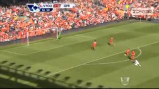 Jamie Carragher INCREDIBLE SHOT ALMOST GOAL vs QPR 19052013 [upl. by Wilhelmine426]