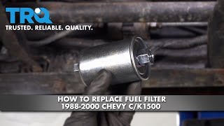 How To Replace Fuel Filter 19882000 Chevy CK1500 [upl. by Hsu]