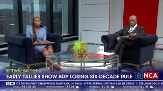 Botswana Election  Early tallies show BDP losing six decade rule [upl. by Proudman626]